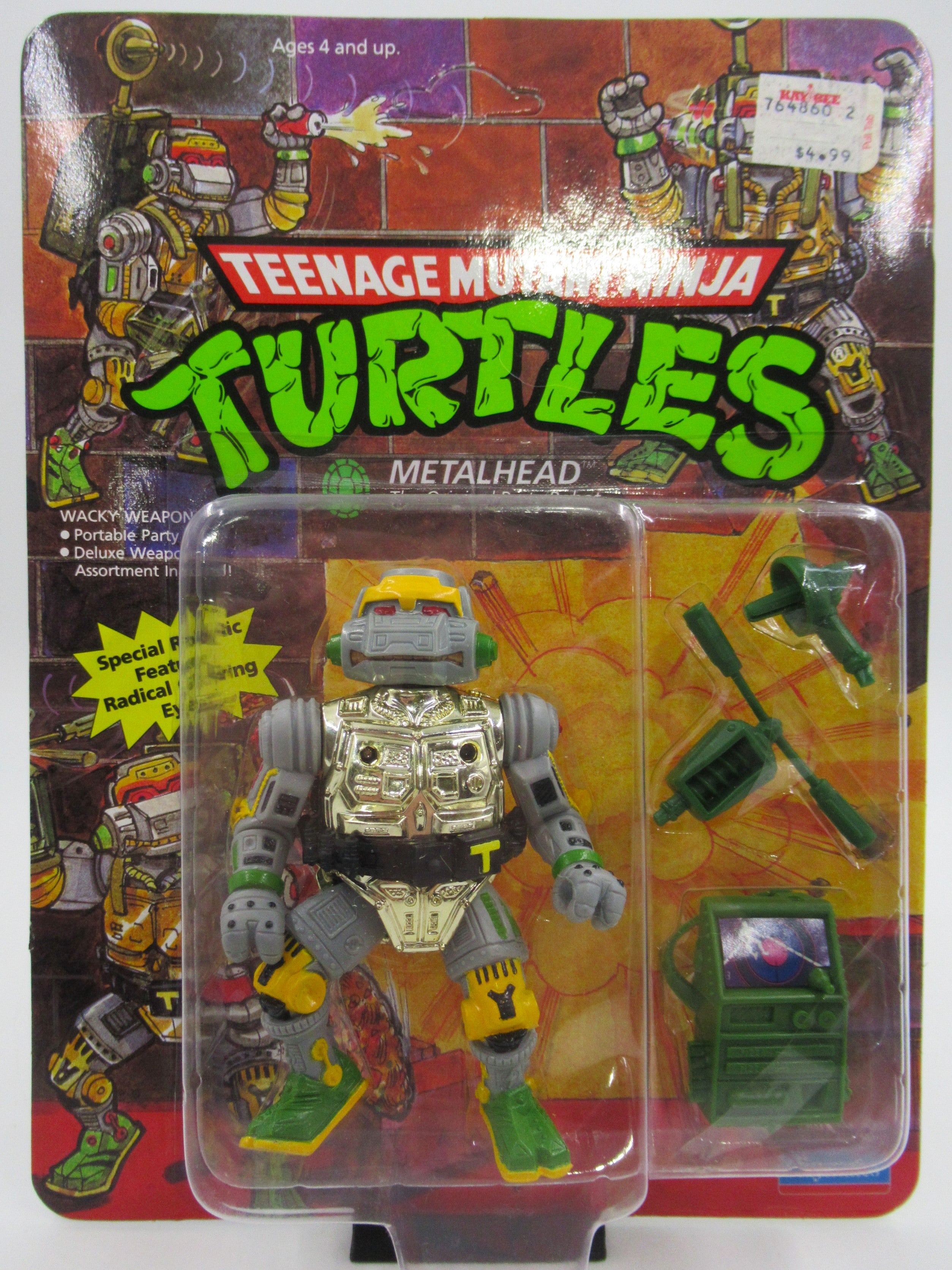 Teenage Mutant Ninja Turtles Metalhead 4.5" Figure TMNTs - Playmates (1989)